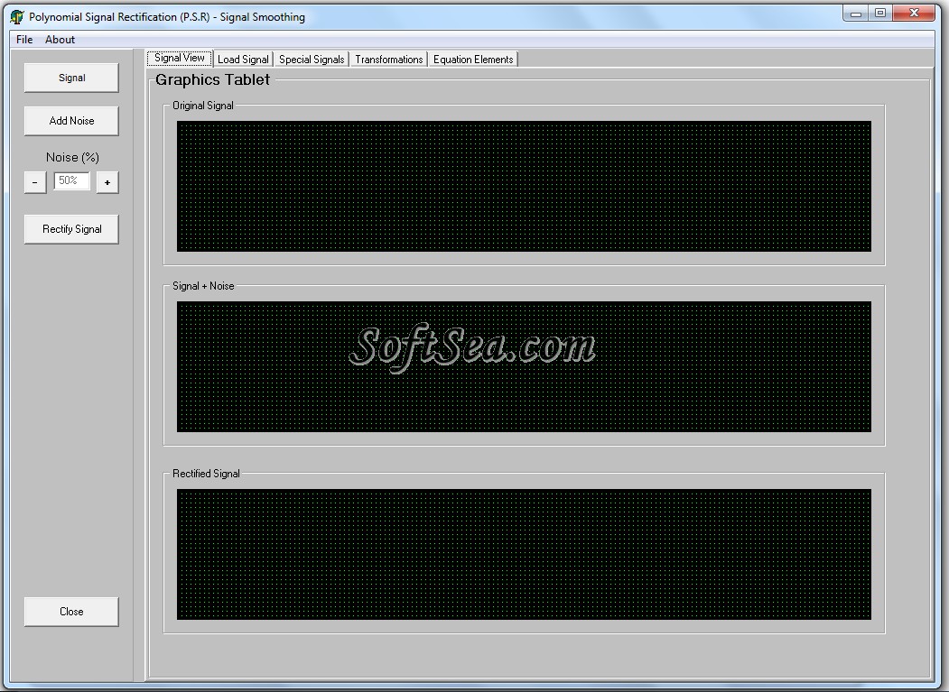 Polynomial Signal Rectification Screenshot