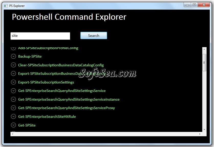 PowerShell Explorer for SharePoint Screenshot