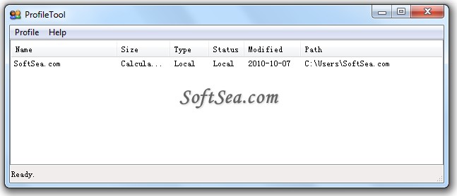 ProfileTool Screenshot