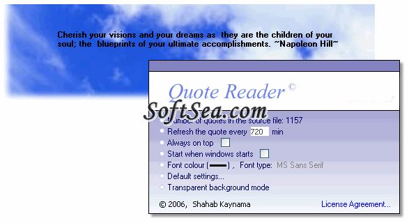 Quote Reader Screenshot