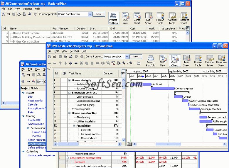 Rational Plan Single Project Screenshot