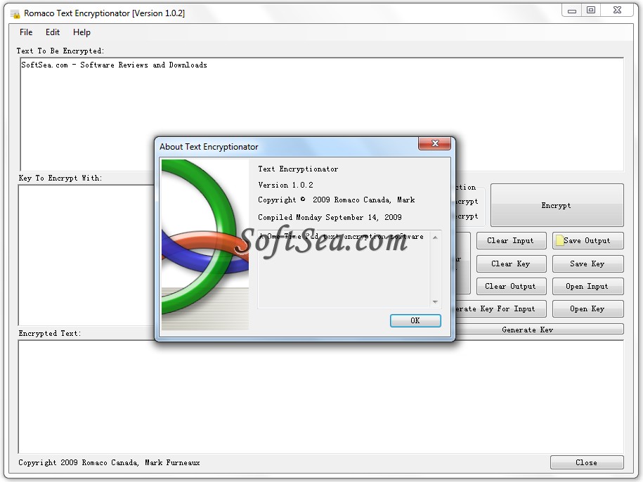 Romaco Text Encryptionator Screenshot