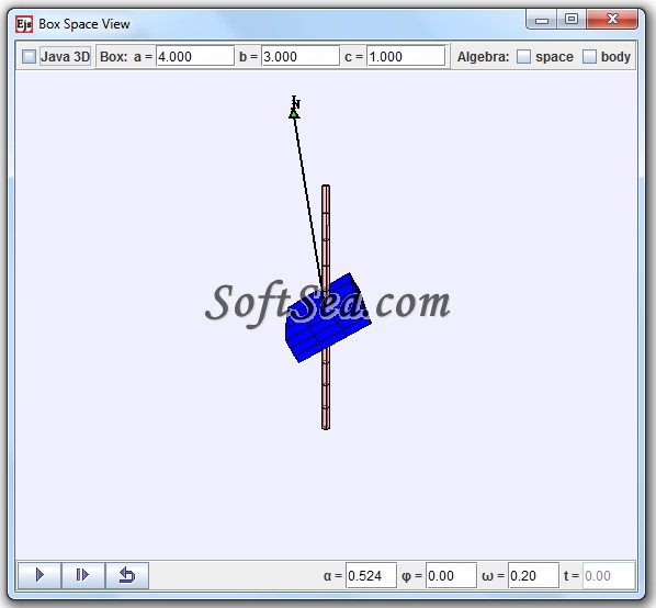 Rotation About a Fixed Axis Model Screenshot