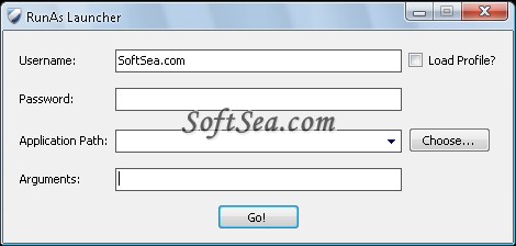 RunAs Launcher Screenshot