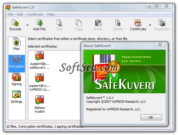 SafeKuvert Screenshot