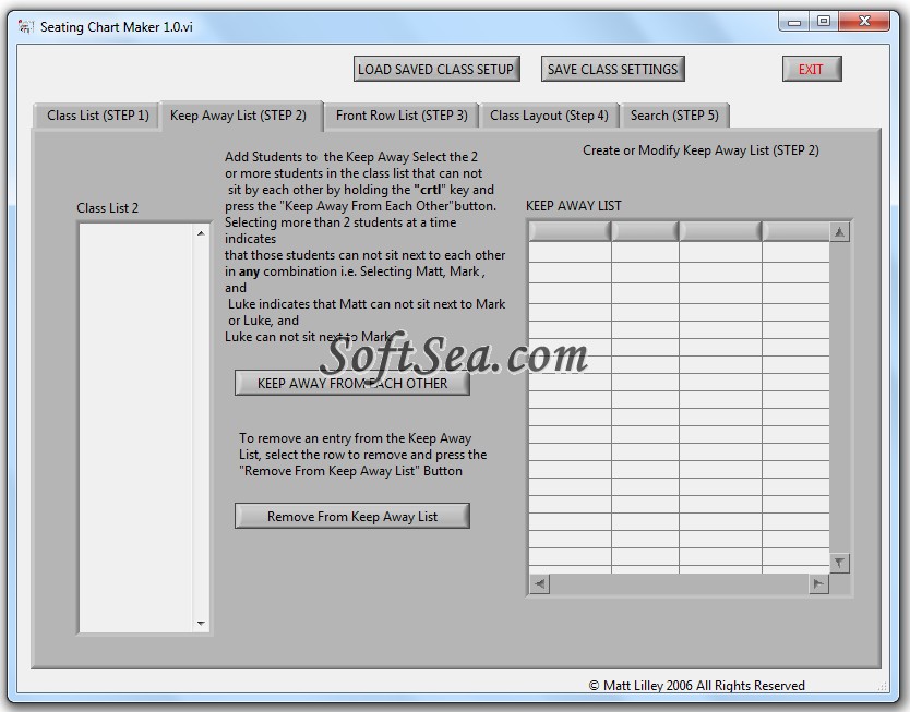 Seating Chart Maker Screenshot