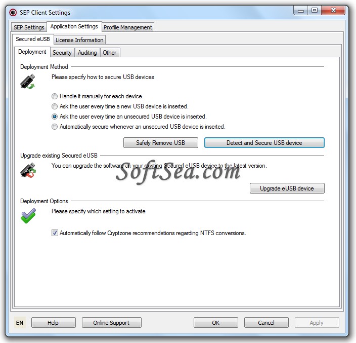 Secured eUSB Screenshot