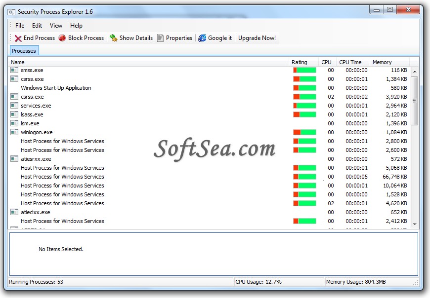 Security Process Explorer Screenshot