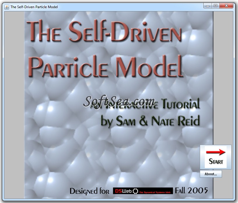 Self-Driven Particle Model Screenshot