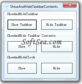 ShowAndHideTaskbarContents Screenshot