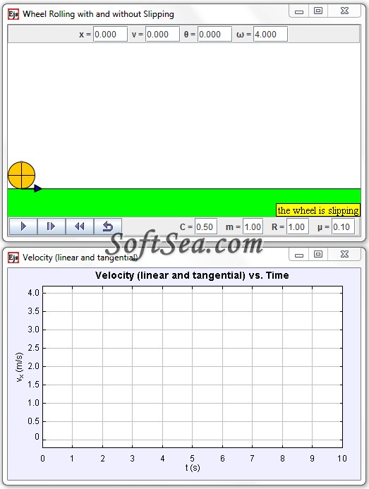 Slipping and Rolling Wheel Model Screenshot