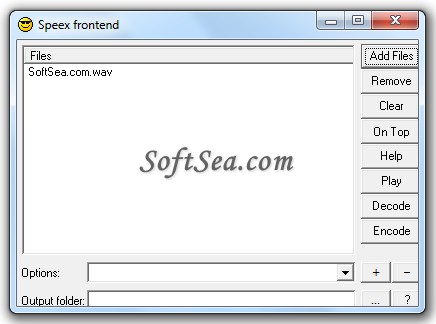 Speex frontend Screenshot