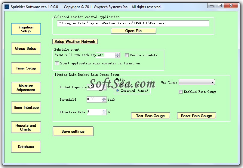 Sprinkler Software Screenshot