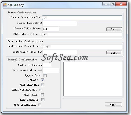 SqlBulkCopy Screenshot