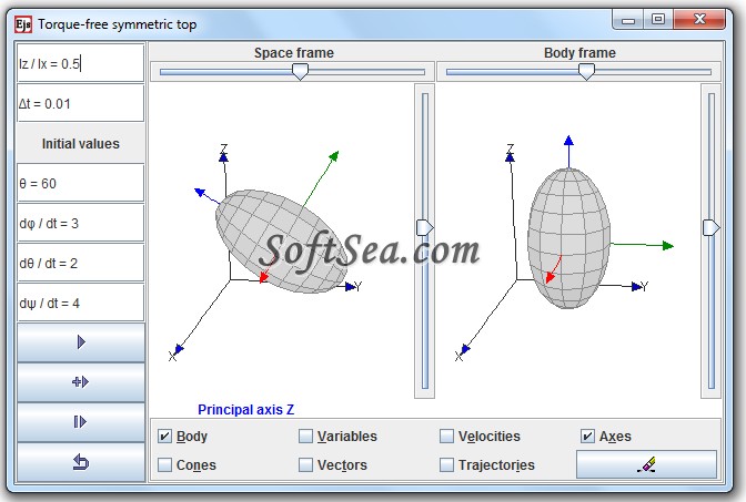 Symmetric Top Model Screenshot