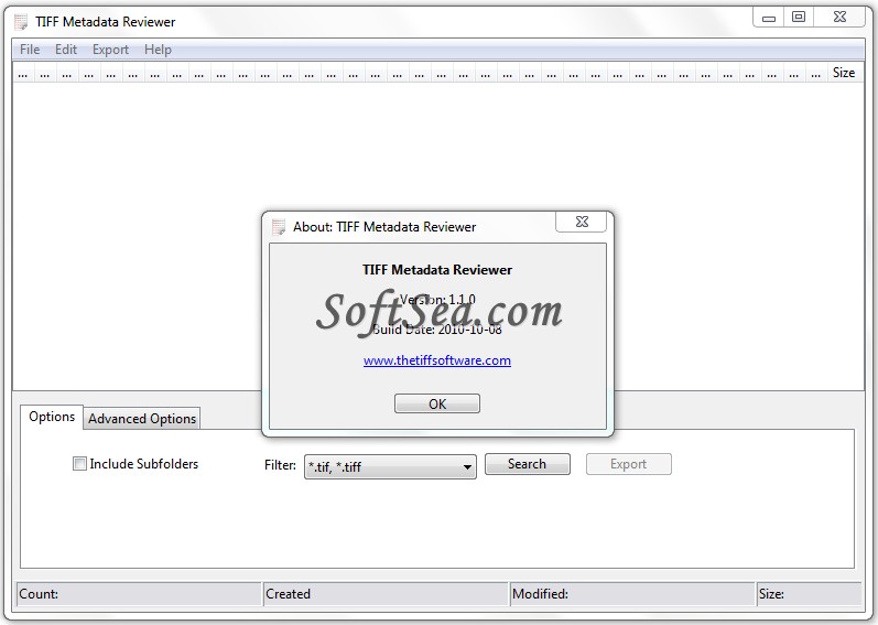 TIFF Metadata Reviewer Screenshot