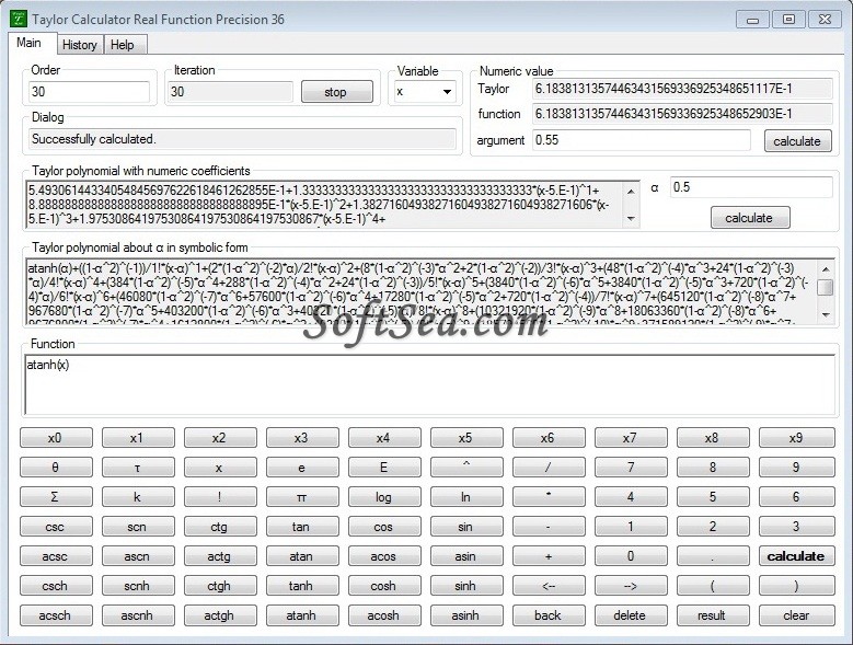 Taylor Calculator Real 36 Screenshot