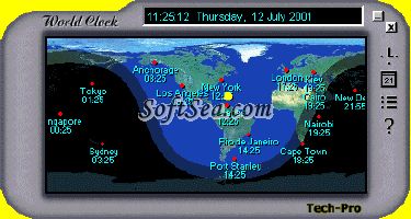 Tech-Pro World Clock Screenshot