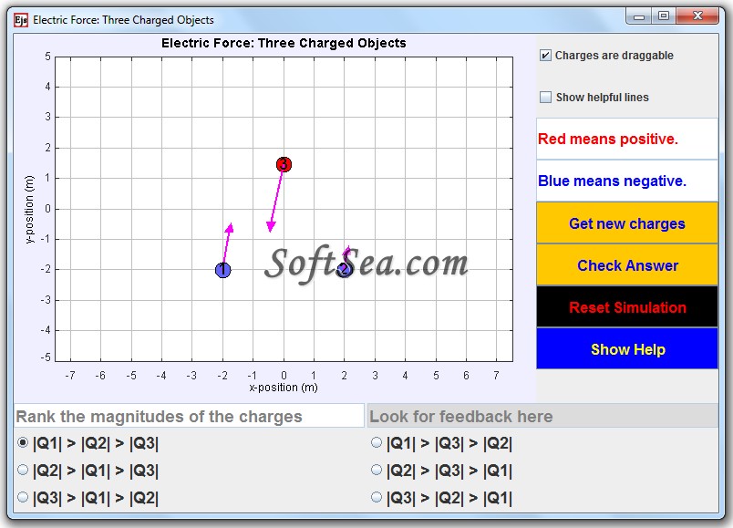 Three Point Charges Model Screenshot