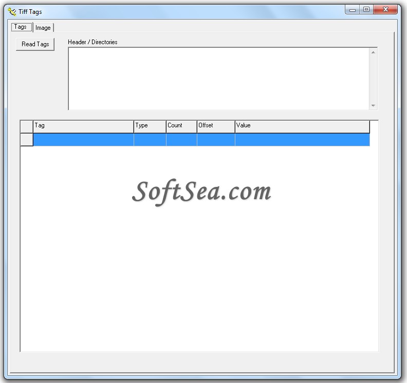 TiffTags Freeware Screenshot