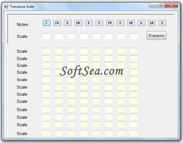 Transpose Scale Screenshot
