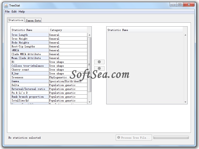 TreeStat Screenshot