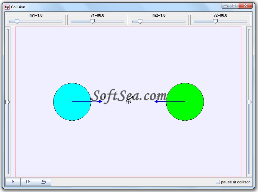 Two Particle Elastic Collision Model Screenshot