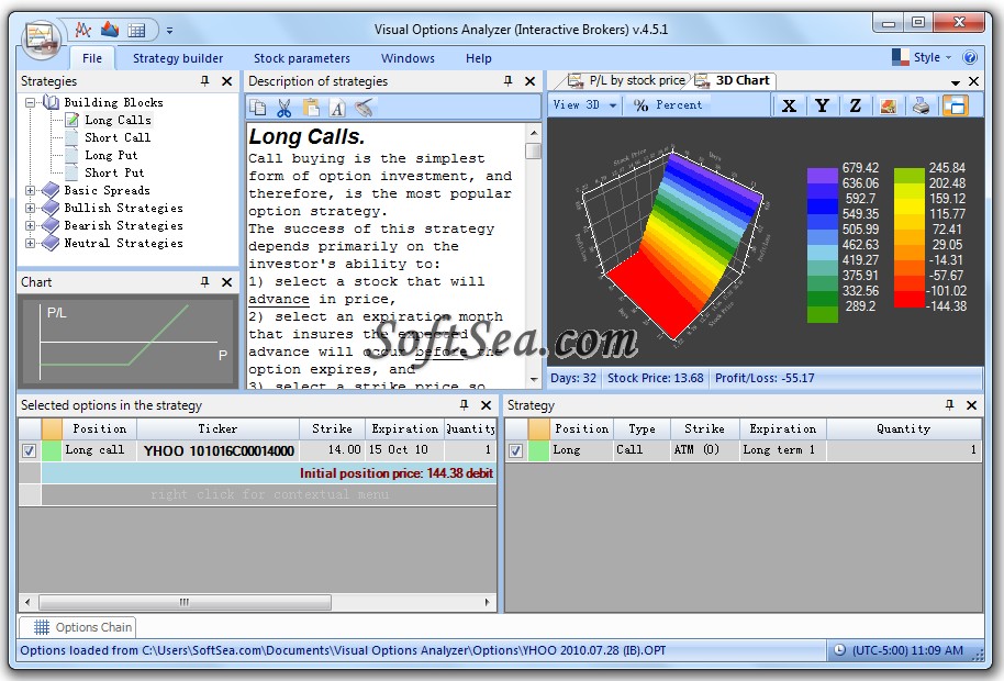 Visual Options Analyzer Screenshot