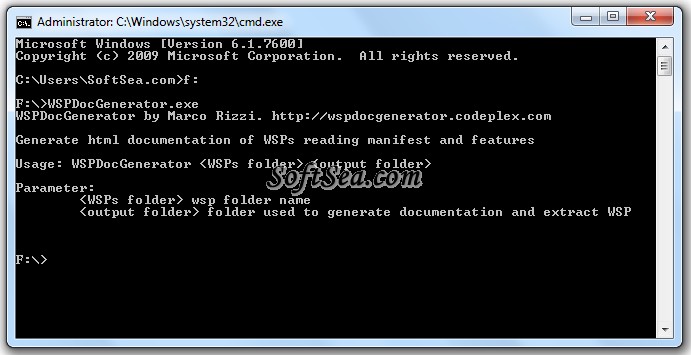 WSPDocGenerator Screenshot