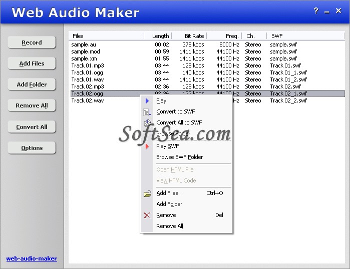 Web Audio Maker Screenshot