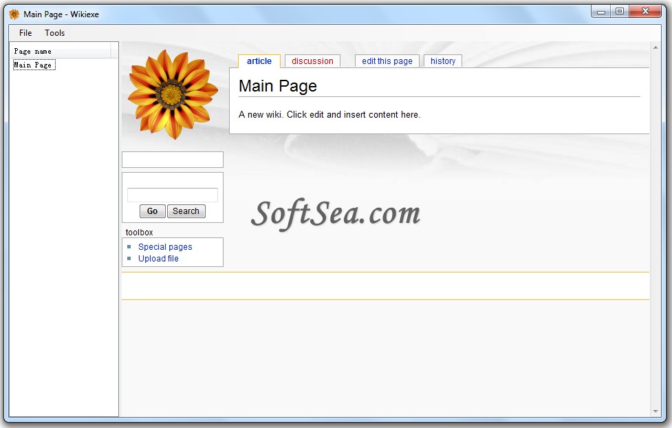 Wikiexe Screenshot