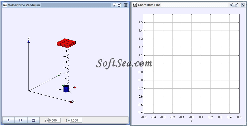 Wilberforce Pendulum Model Screenshot