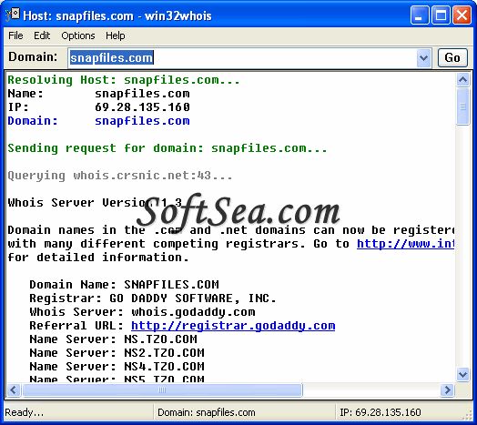 Win32Whois Screenshot