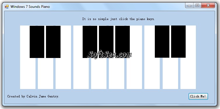 Windows 7 Sounds Piano Screenshot