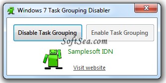 Windows 7 Task Grouping Disabler Screenshot