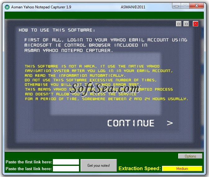 Yahoo Notepad Capturer Screenshot