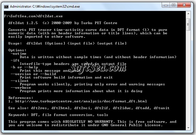 dft2dat Screenshot
