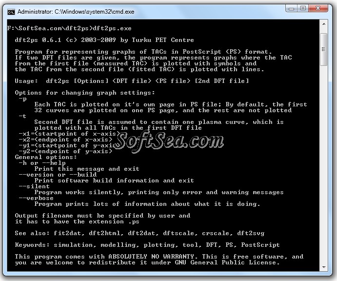 dft2ps Screenshot