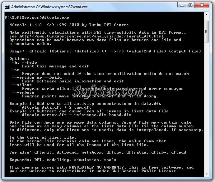 dftcalc Screenshot