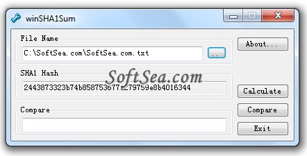 winSHA1Sum Screenshot
